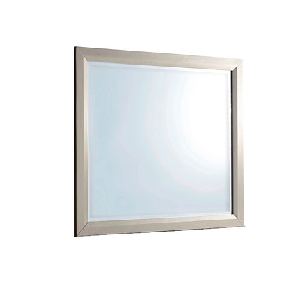 Gemstone Silver Wall Mirror with Tempered Glass and Beveled Metal Frame on Tampa Home & Garden Store