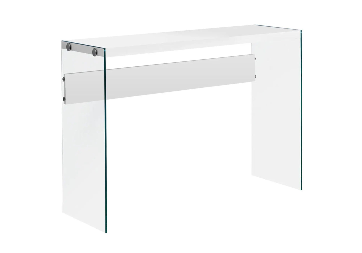 Accent Console Table for Entryway Glass Surface