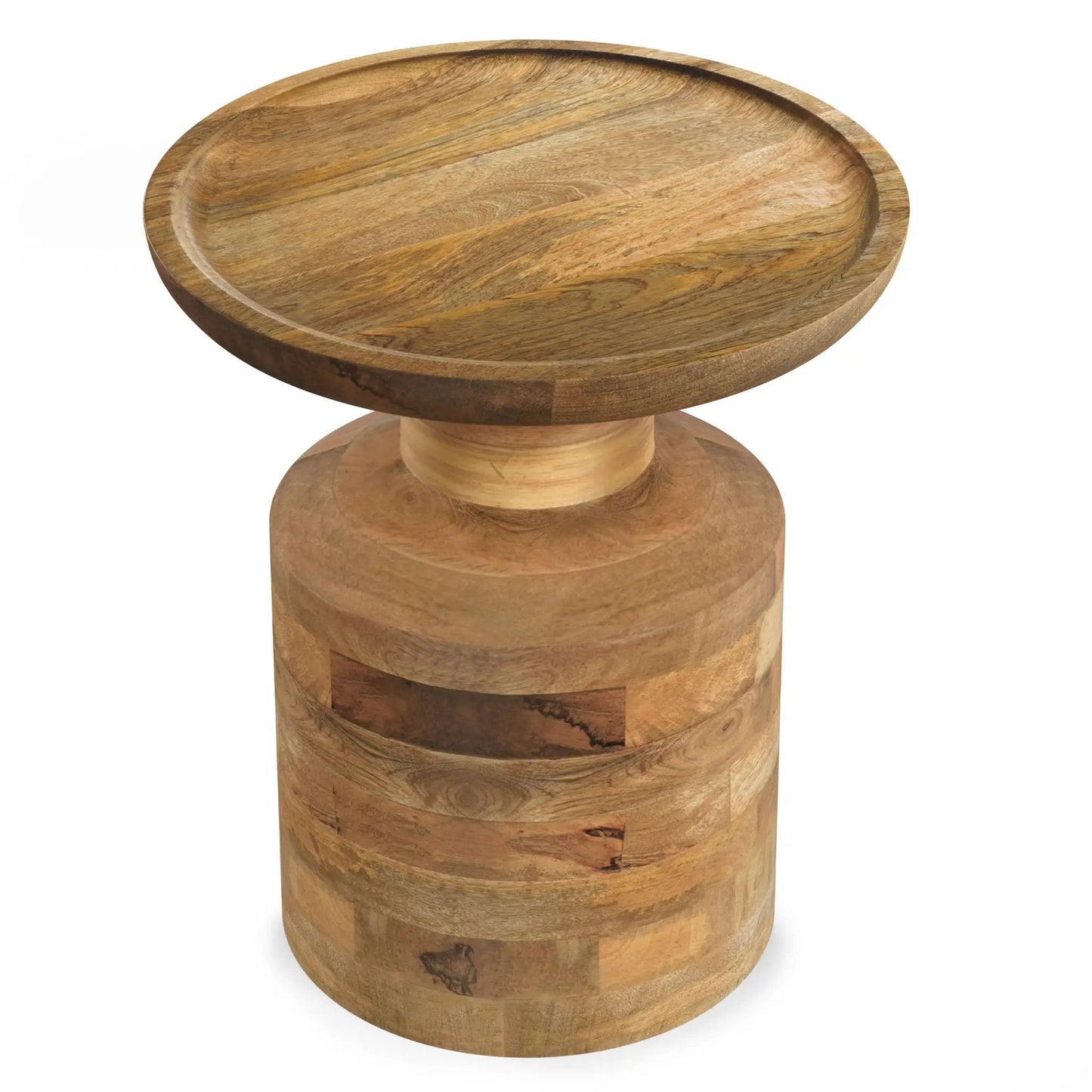 Haynes Handcrafted Wooden Accent Side Table