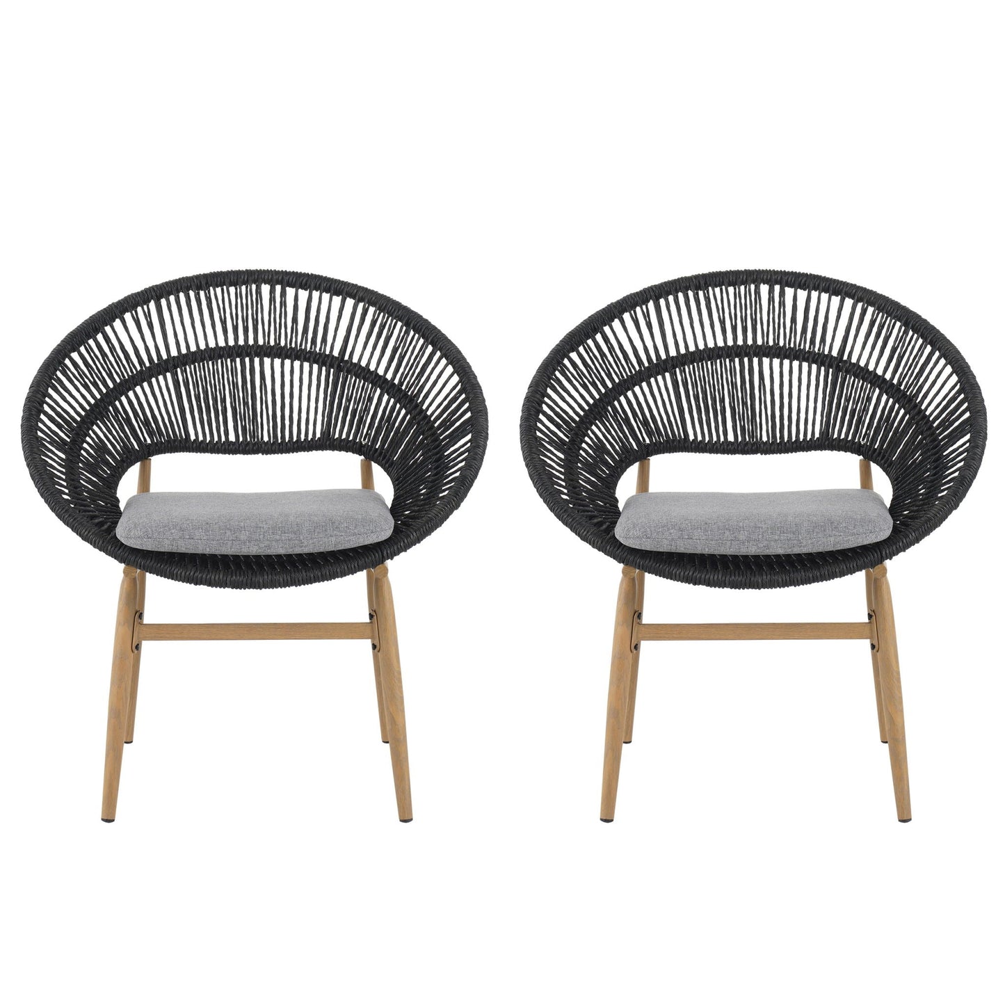 Cyril Rustic Modern Outdoor Papasan Dining Chair