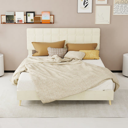 Modern Upholstered Bed Frame and Velvet Fabric