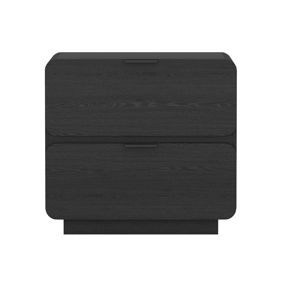 Modern Nightstand with Two Drawers Chrystie black wood grain by HouseOfZazla accent nightstand on Tampa Home & Garden Store