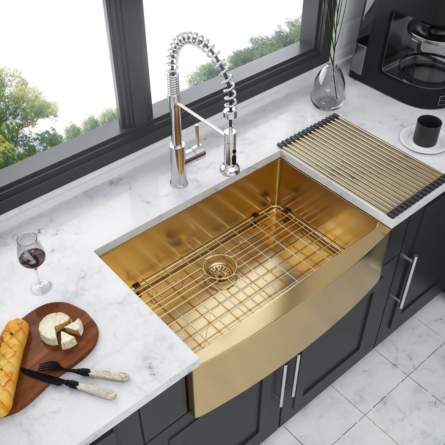 Farmhouse Apron Front Stainless Steel Sink