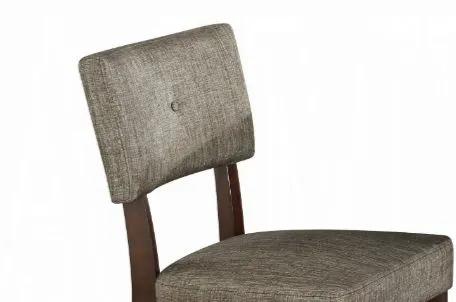 Drake gray fabric side chair with dark wood legs on Tampa Home & Garden Store