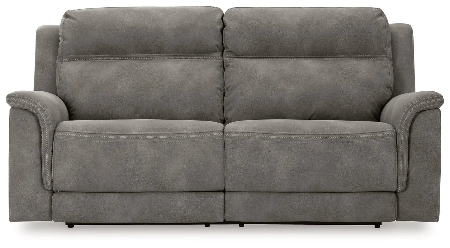 Reclining power sofa Next-Gen Durapella in gray faux leather by Unique Piece Furniture on Tampa Home & Garden Store