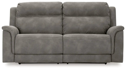 Reclining power sofa Next-Gen Durapella in gray faux leather by Unique Piece Furniture on Tampa Home & Garden Store