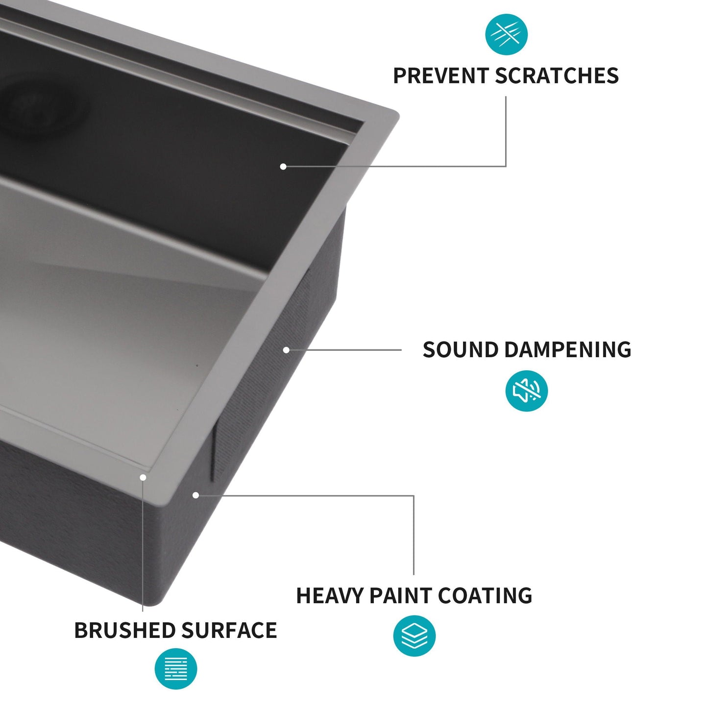 Single Bowl Workstation Sink with Stainless Steel