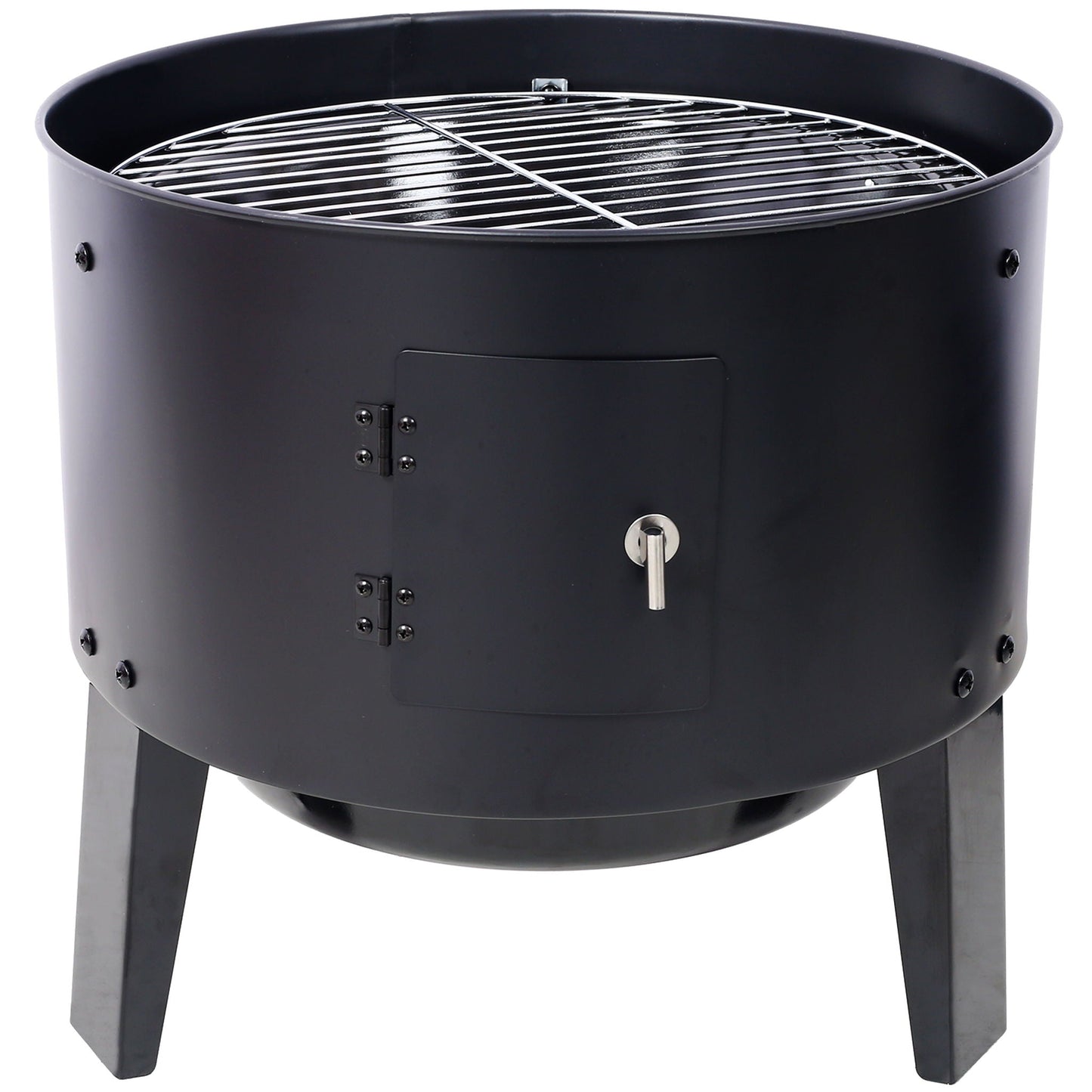 A Portable Charcoal Smoker and Grill for Outdoors