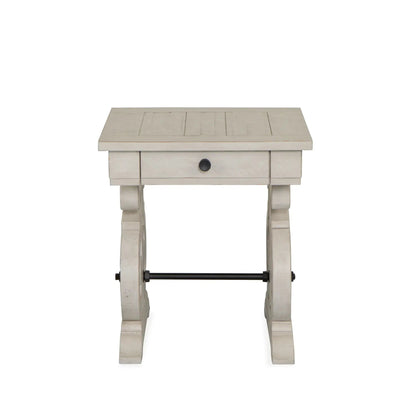 Bronwyn Rectangular End Table in Alabaster