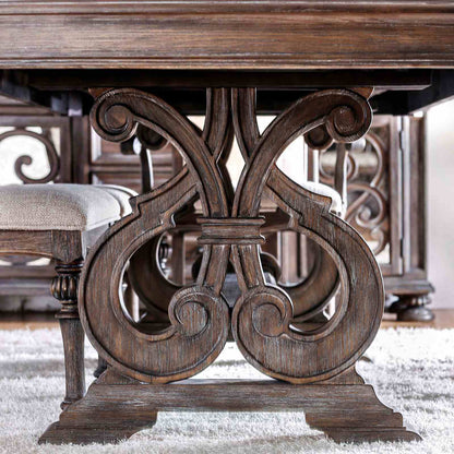 Rustic Dining Set Table and Upholstered Chairs