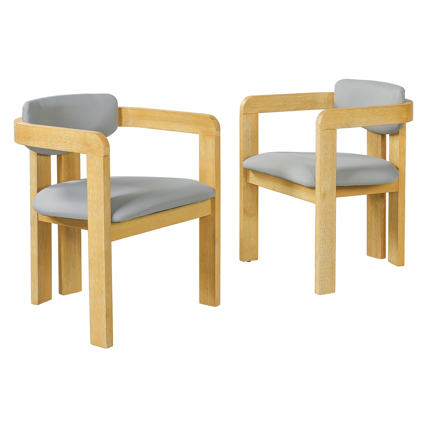 Set of Two Outdoor Acacia Wood Dining Chairs