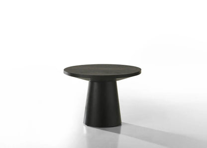 Jasper Round Table In Ebony Finish and Wood Grain