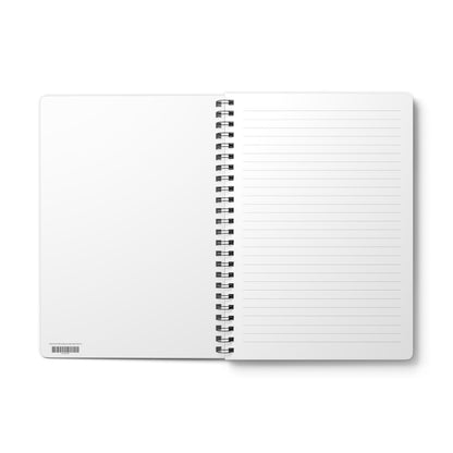 A5 Mai Autumn wirobound notebook open to lined pages with blank left page on Tampa Home & Garden Store