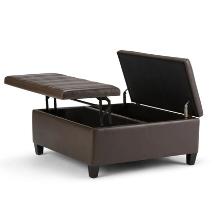 Ellis Coffee Table Storage Ottoman Contemporary