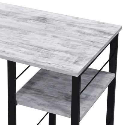 Vadna writing desk with weathered gray wood top and black metal frame on Tampa Home & Garden Store
