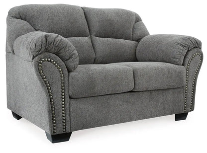 Allmaxx Loveseat Pewter Gray with Divided Back
