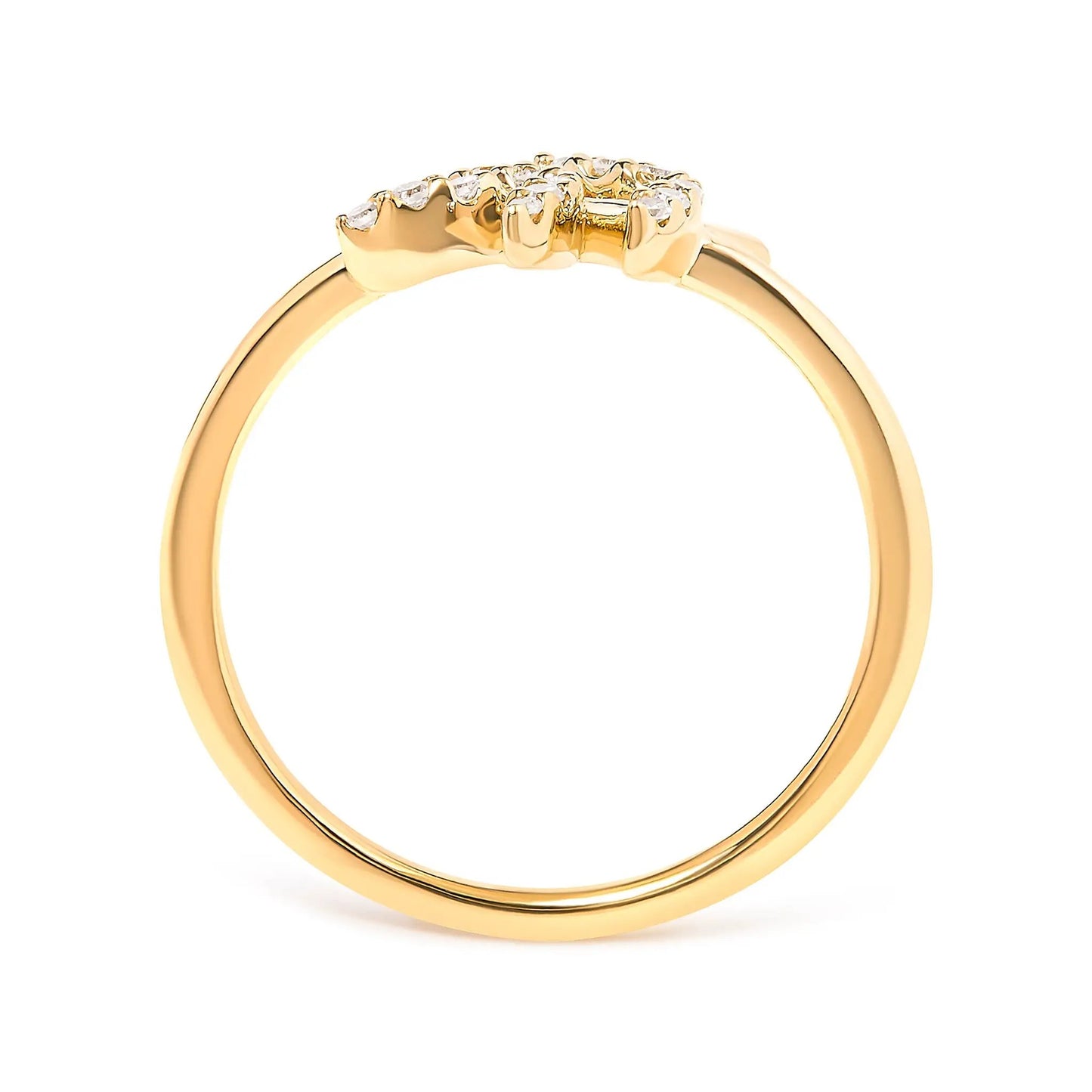 10K yellow gold leaf and branch ring with pave diamonds, size 7, by Bids.com on Tampa Home & Garden Store