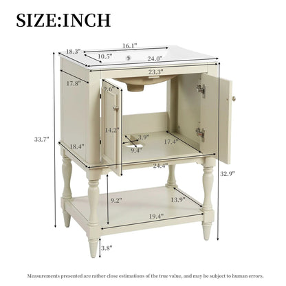 Modern Bathroom Vanity With Sink Open Shelf