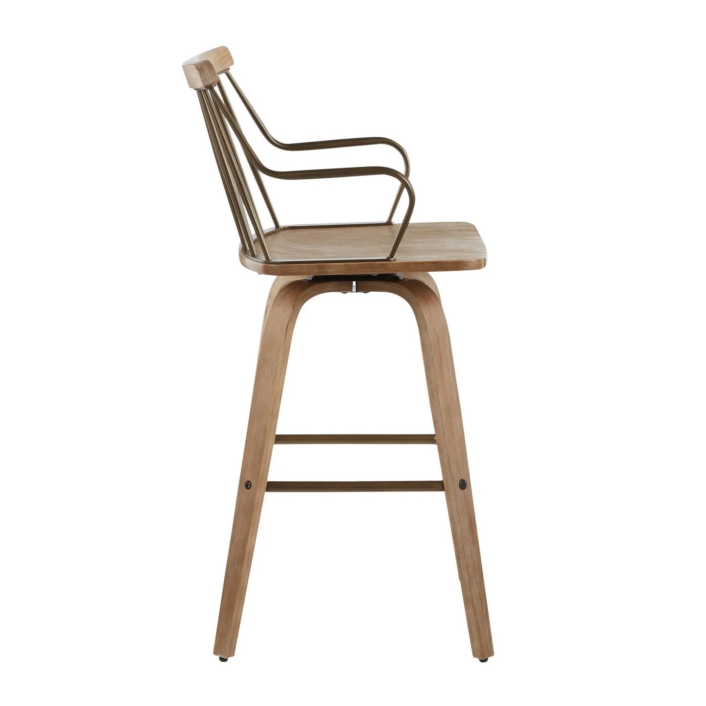 Preston Farmhouse Counter Stool White Washed