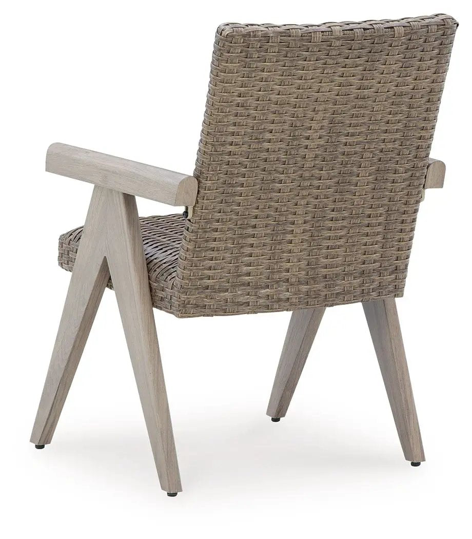 Cliff Trails Outdoor Arm Chair Set of 2 Beige