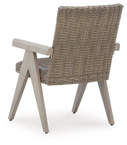 Cliff Trails Outdoor Arm Chair Set of 2 Beige
