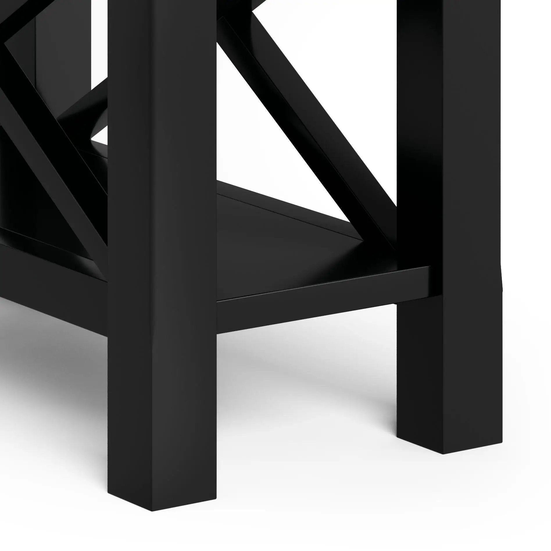 Kitchener Console Table in matte black metal with crisscross frame Unique Piece Furniture on Tampa Home & Garden Store