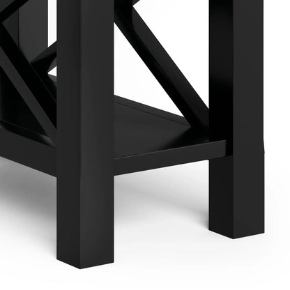 Kitchener Console Table in matte black metal with crisscross frame Unique Piece Furniture on Tampa Home & Garden Store