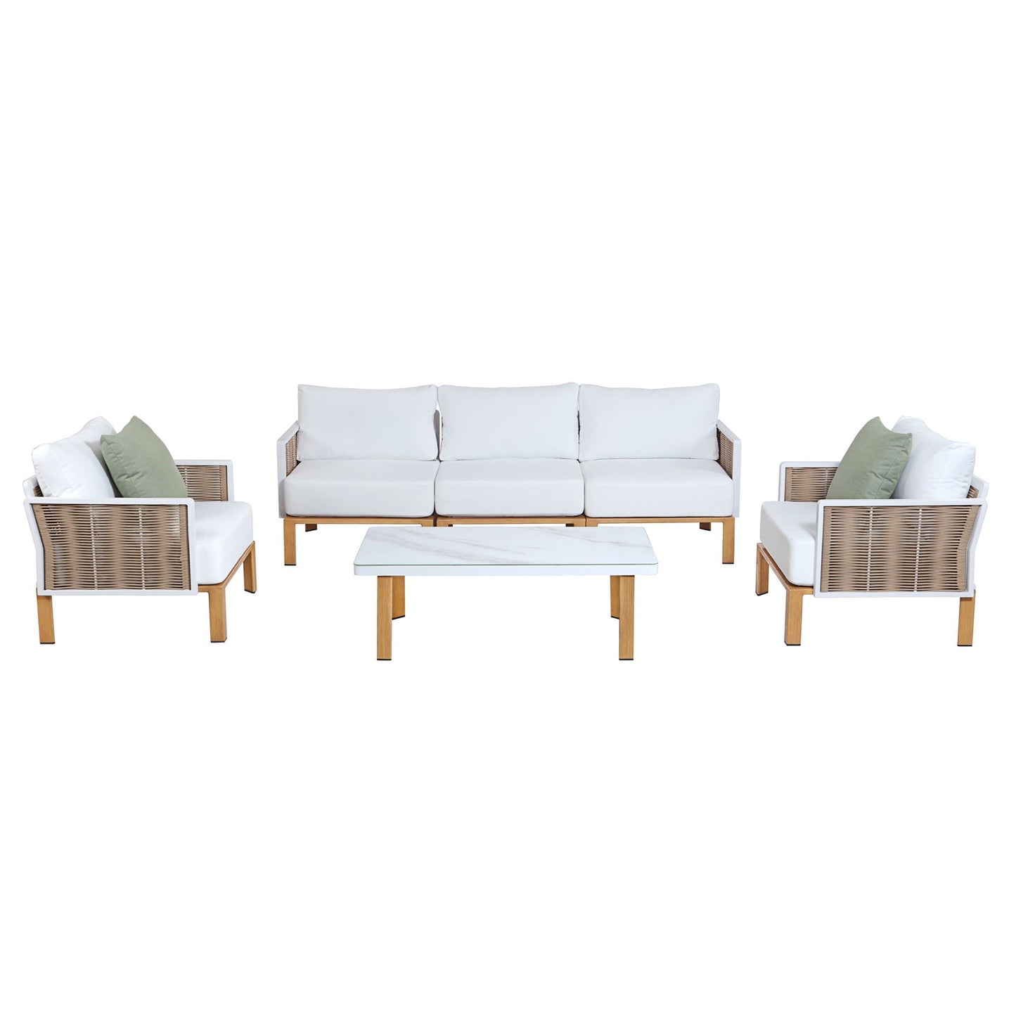 Vine White 4 Piece Outdoor Conversation Set