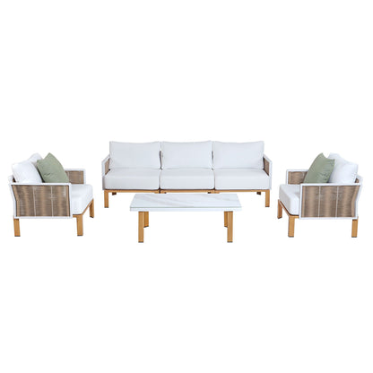 Vine White 4 Piece Outdoor Conversation Set