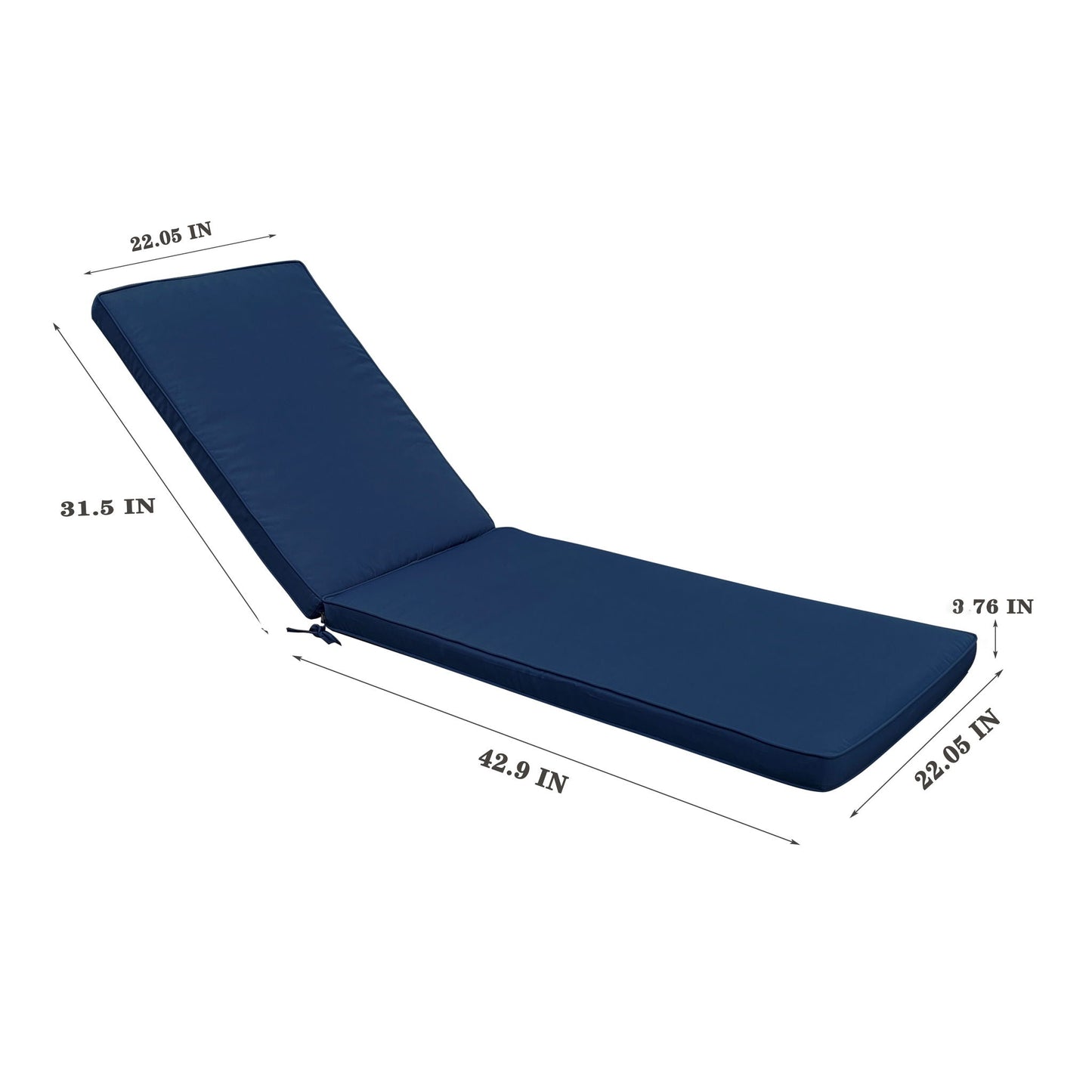 Outdoor Chaise Lounge Seat and Back Cushion