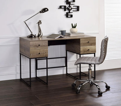 Desirre Writing Desk With USB Port In Oak Finish