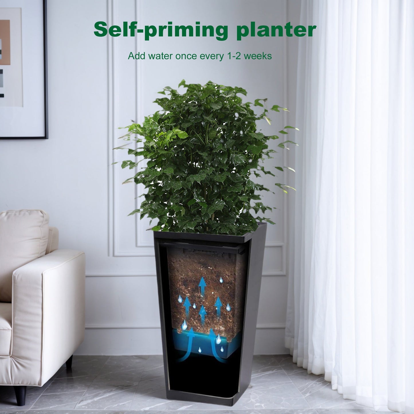 Set Of Two Planters For Indoor and Outdoor Decor