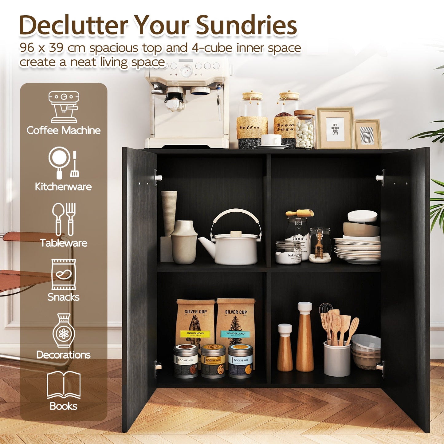 38" Buffet Modern Sideboard Cabinet with Storage