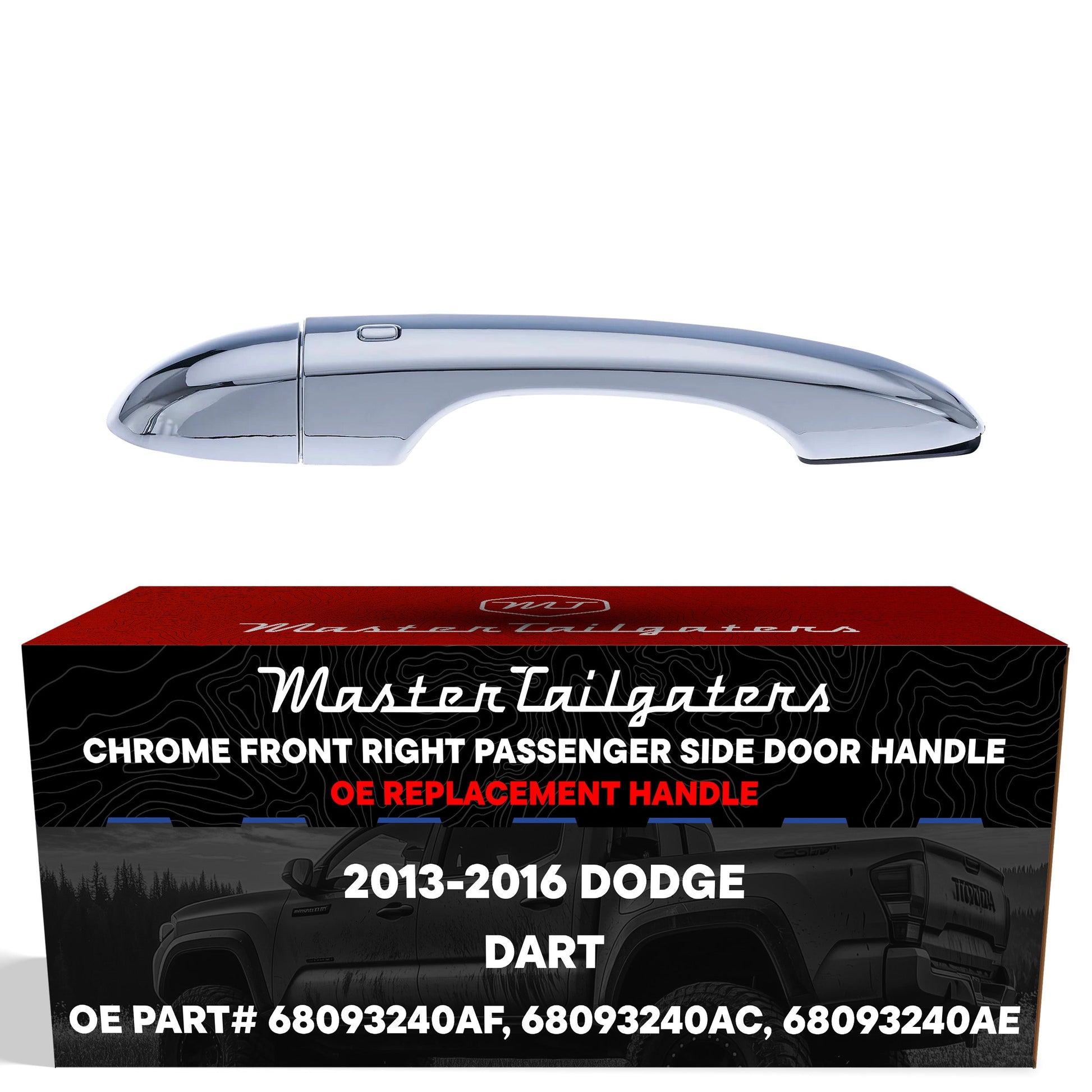 Chrome door handle for Dodge Dart 2013-2016 front right w/o keyhole Master Tailgaters on Tampa Home & Garden Store