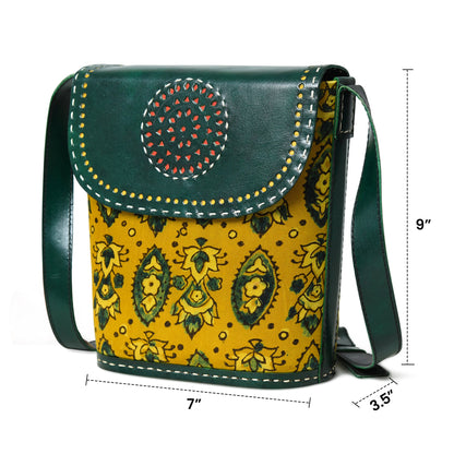 Vibrant Heritage Ajrakh Satchel - Tampa Home & Garden Store
