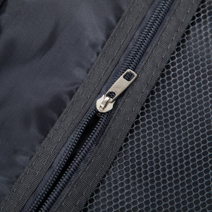 ABS Spinner Wheel Luggage Set close-up in dark navy fabric with zipper details HouseOfZazla on Tampa Home & Garden Store
