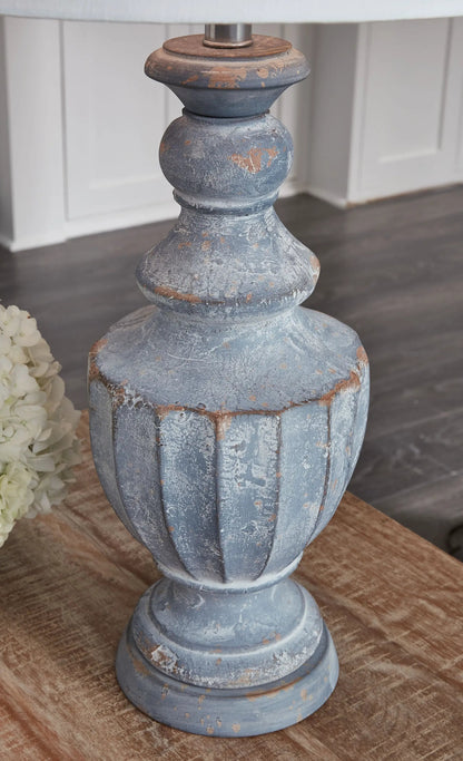 Cylerick Terracotta Table Lamp Antique Blue