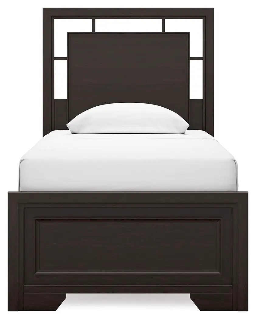 Covetown panel bed dark espresso wood by Unique Piece Furniture on Tampa Home & Garden Store