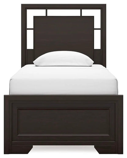 Covetown panel bed dark espresso wood by Unique Piece Furniture on Tampa Home & Garden Store
