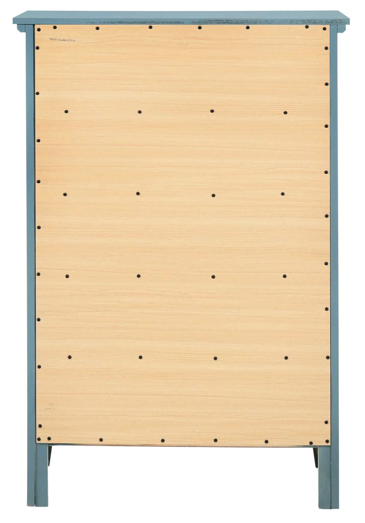 Hammond Chest accent cabinet with teal frame and wood back panel by Unique Piece Furniture on Tampa Home & Garden Store