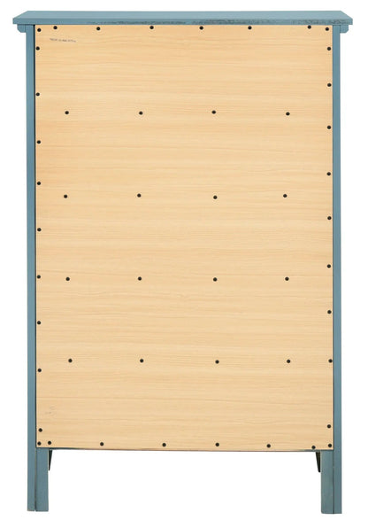 Hammond Chest accent cabinet with teal frame and wood back panel by Unique Piece Furniture on Tampa Home & Garden Store