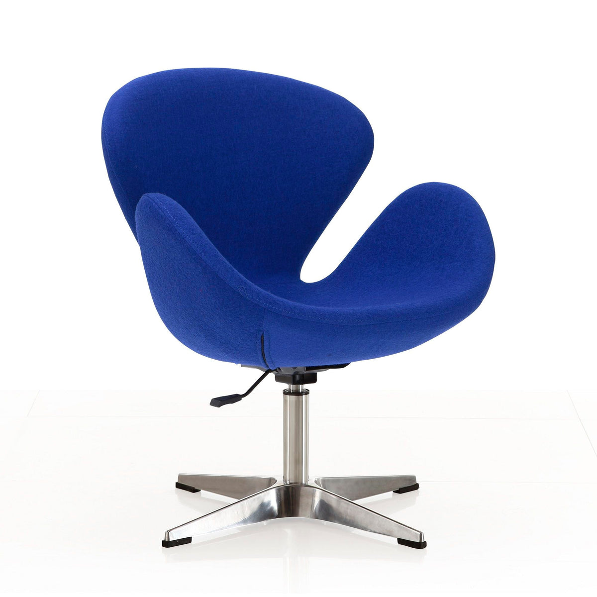 Raspberry swivel lounge chair by HouseOfZazla with 360-degree rotation on a chrome base on Tampa Home & Garden Store