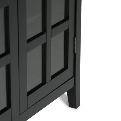 Acadian medium storage cabinet handcrafted in black espresso with paneled doors HouseOfZazla on Tampa Home & Garden Store