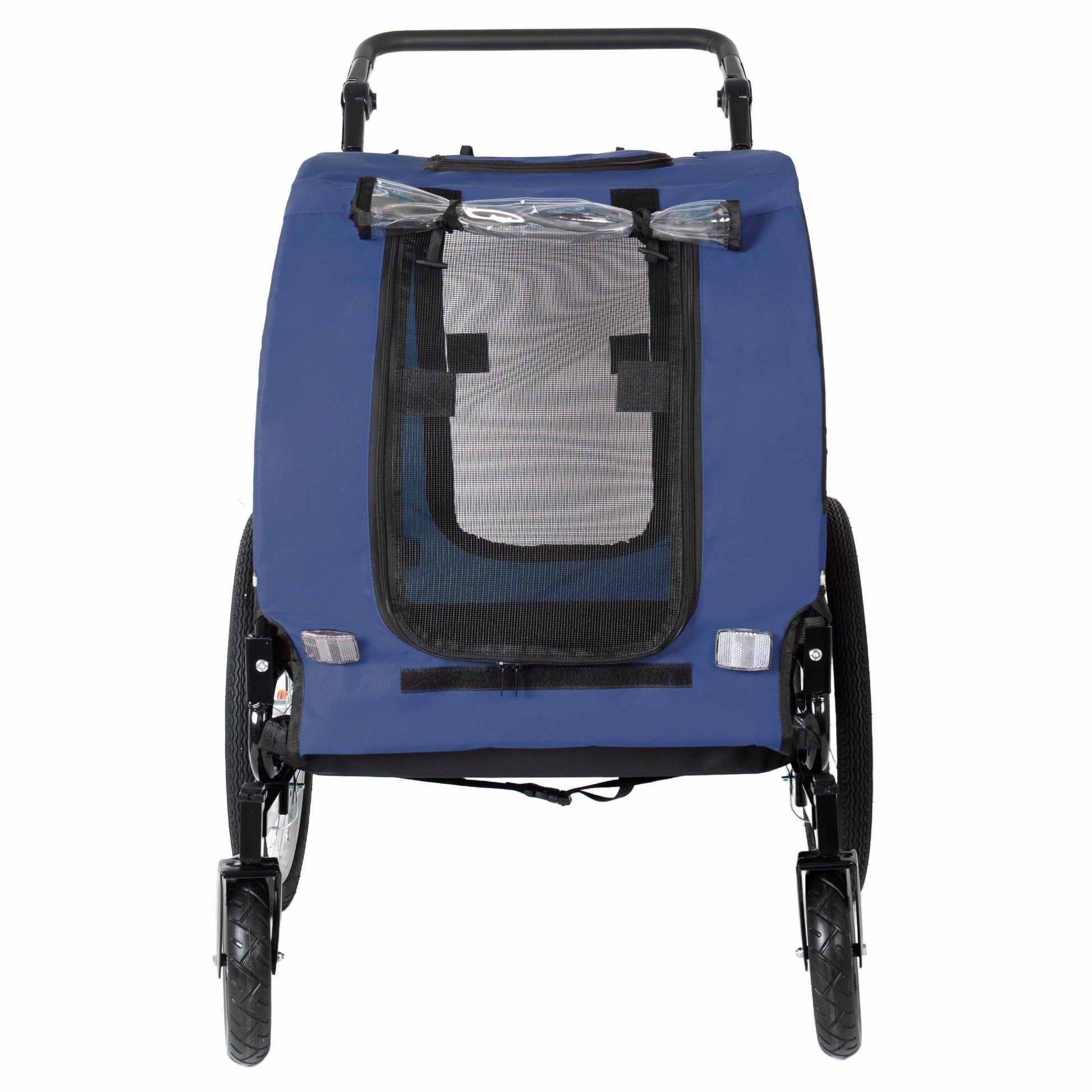 2-in-1 bike trailer and pet stroller blue by HouseOfZazla with mesh window on Tampa Home & Garden Store