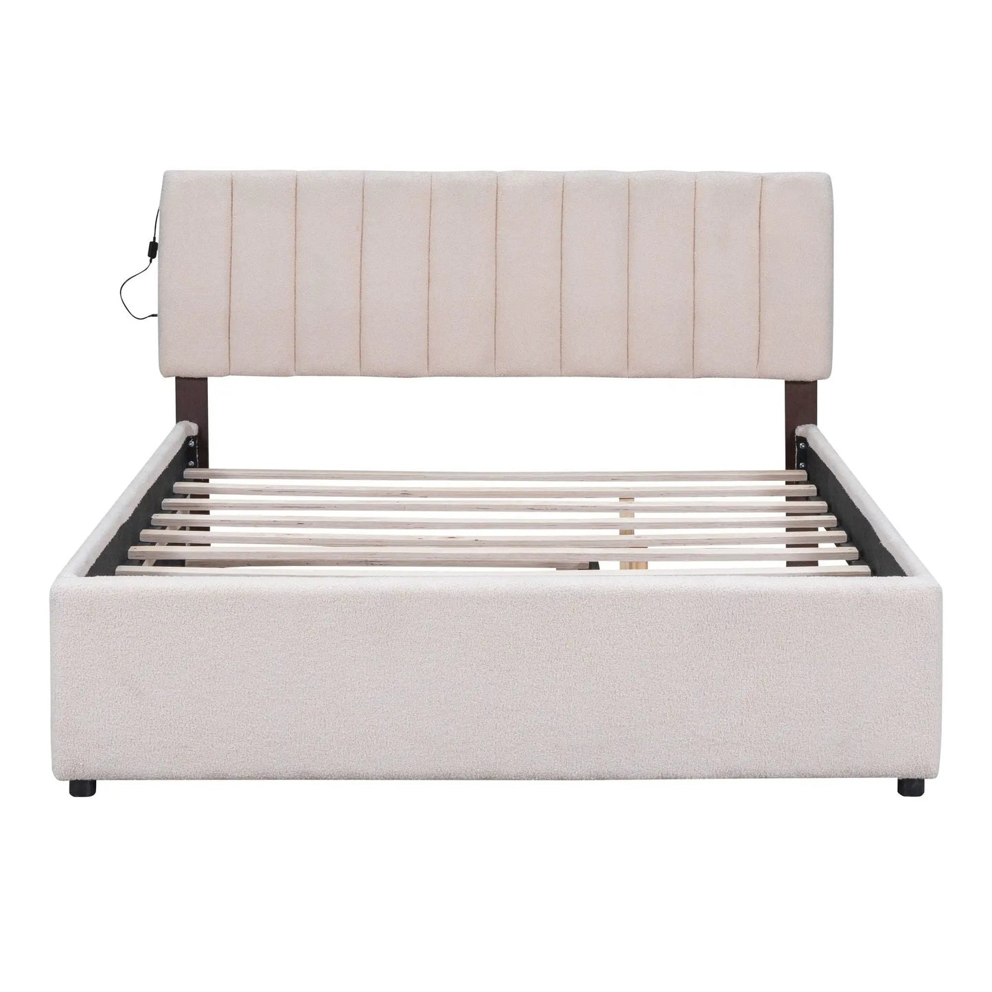 Upholstered Platform Bed With Trundle System