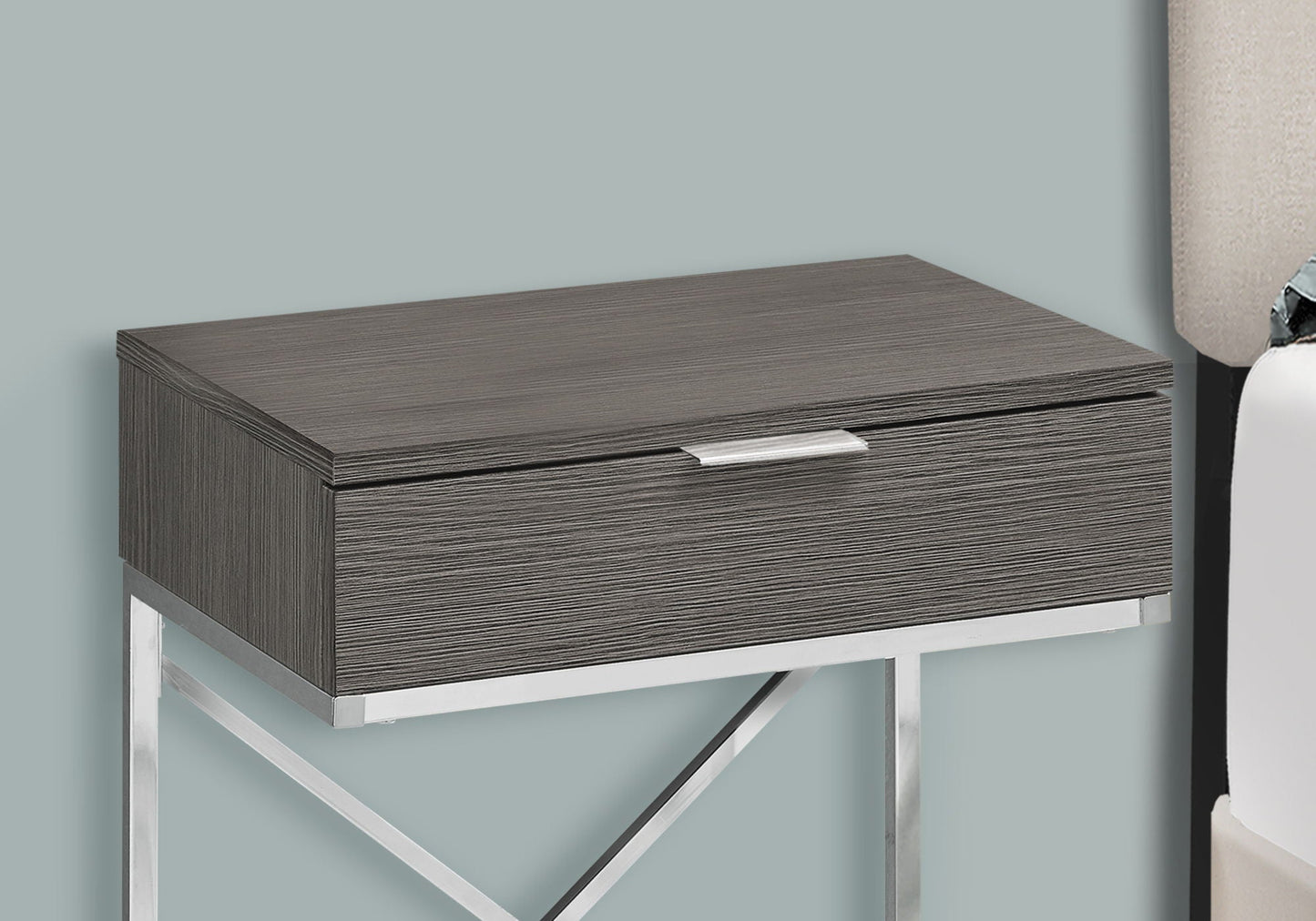 Accent Side Table With Storage Drawer Large Top