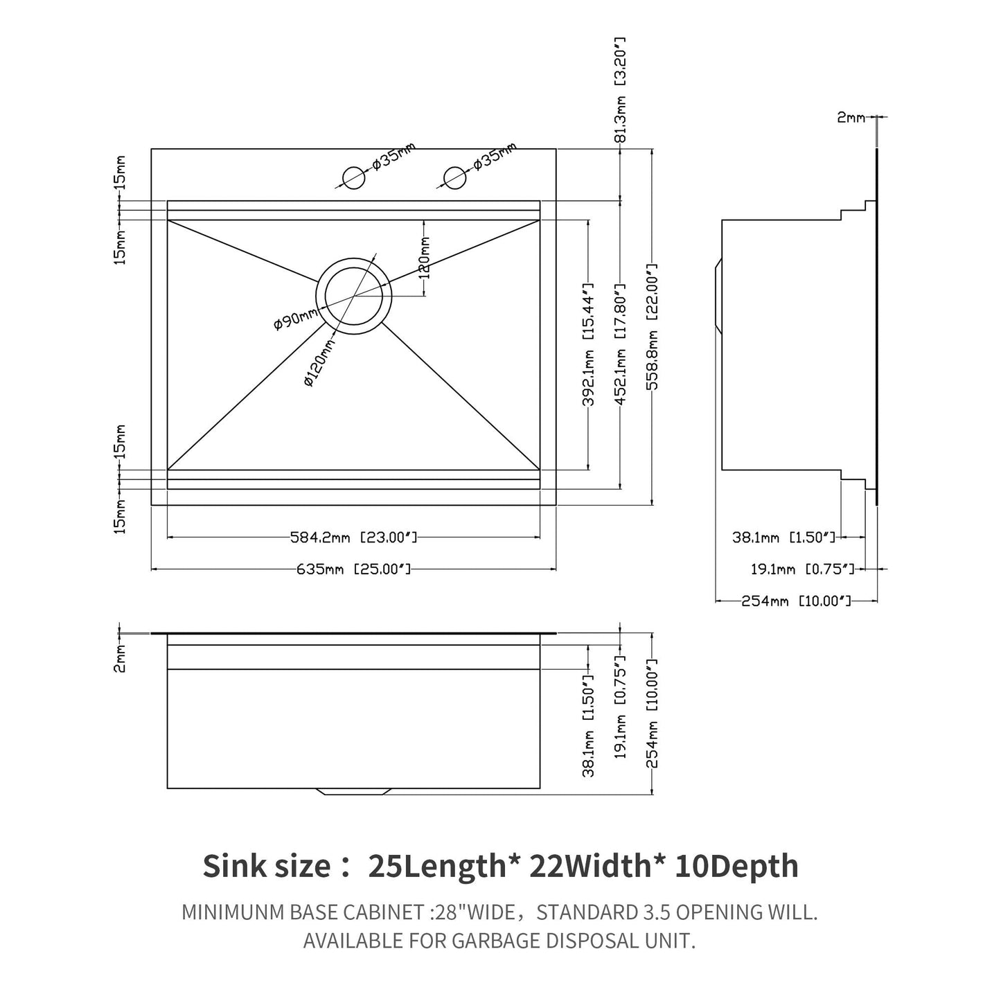 Drop In Kitchen Sink Stainless Steel Workstation