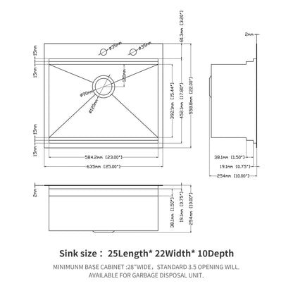 Drop In Kitchen Sink Stainless Steel Workstation
