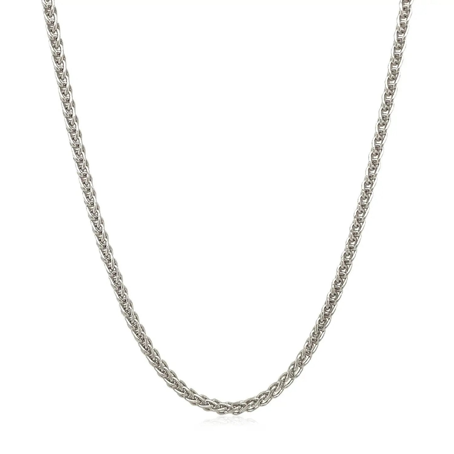 Necklace: 2.1mm 14k white gold round wheat chain by Bids.com on Tampa Home & Garden Store