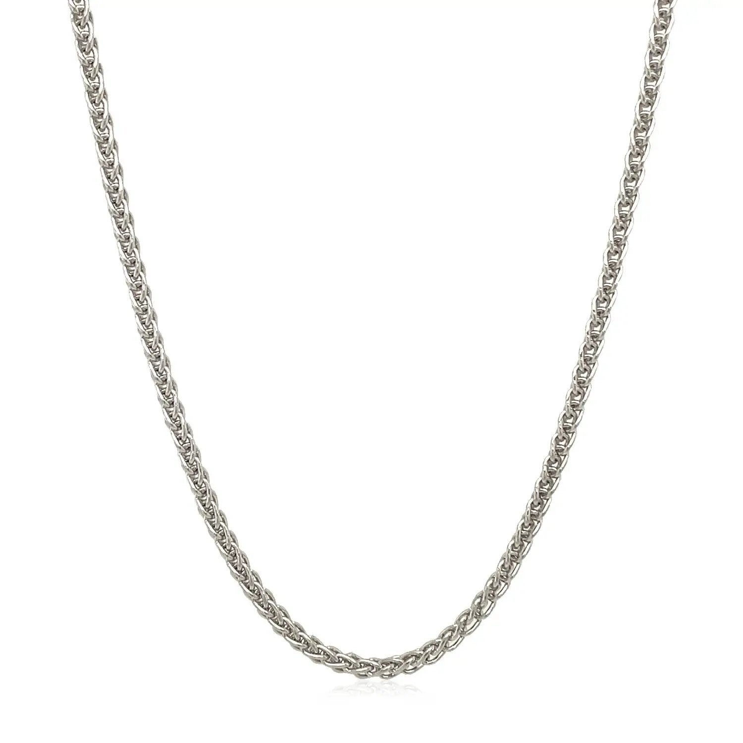 Necklace: 2.1mm 14k white gold round wheat chain by Bids.com on Tampa Home & Garden Store